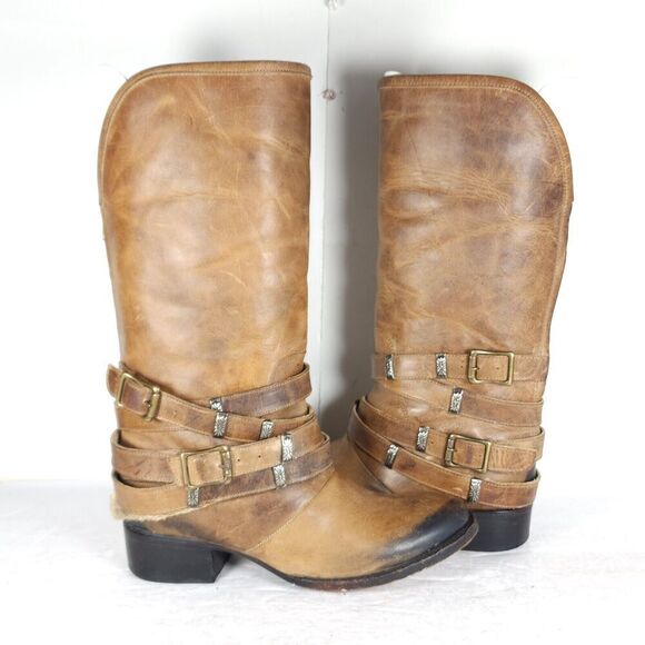 Freebird by Steven Women's Drove US8 Leather Distressed Brown Western Boots - Picture 7 of 16